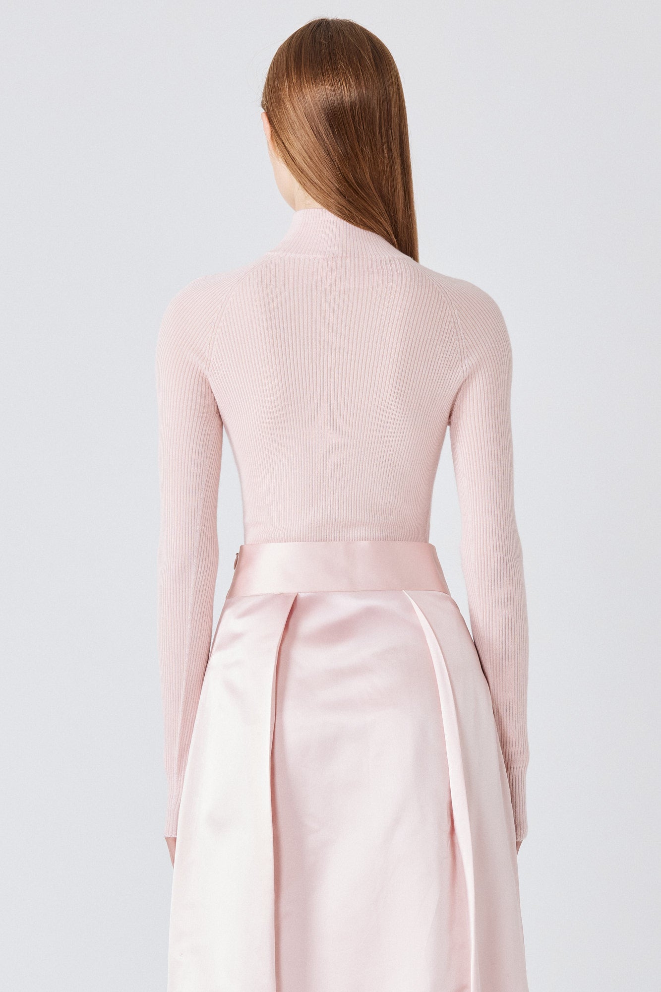 Ribbed cashmere silk lupetto sweater
