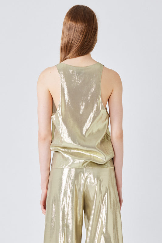 Tank top in lurex