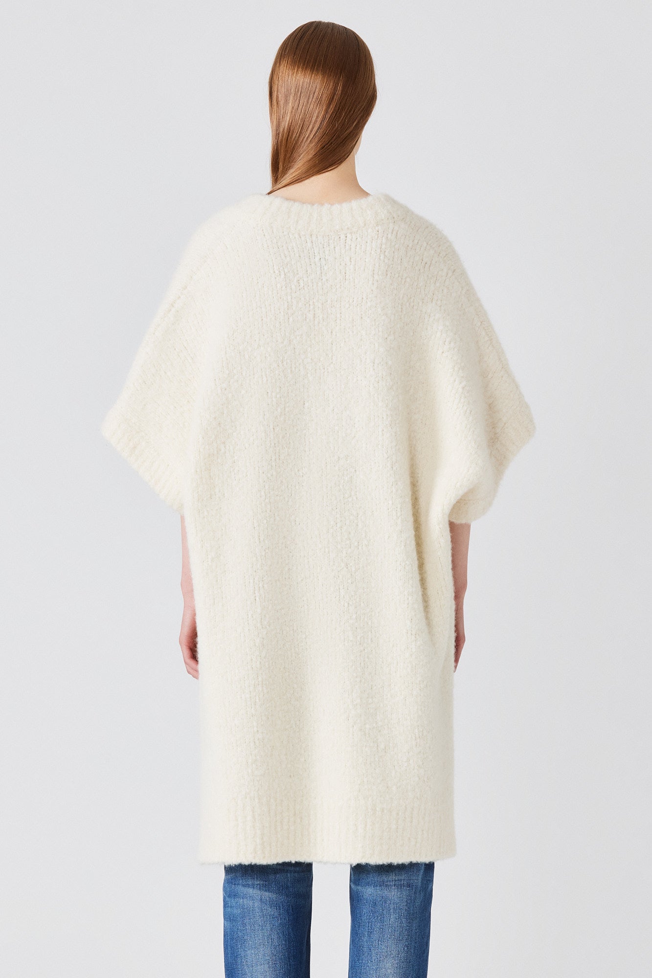 Teddy V neck sweater dress