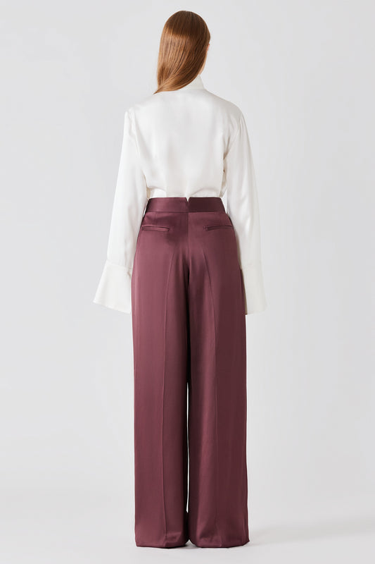 Pantaloni doppi in raso Bogart