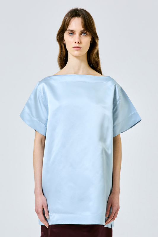 Valentina silk duchesse t-shirt dress