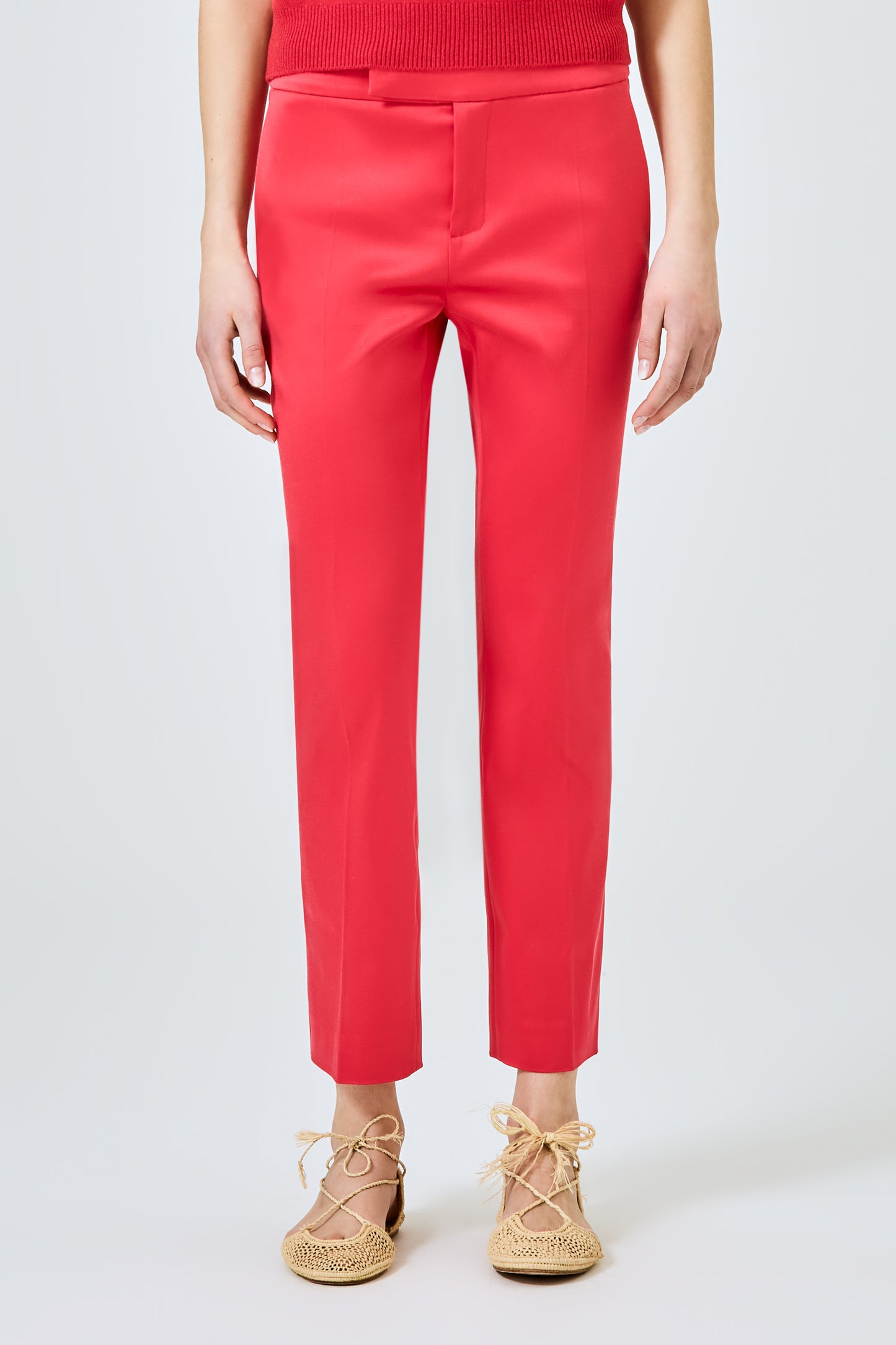 Angela trousers in silk cotton stretch