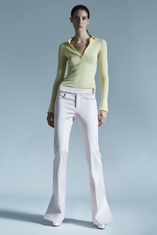 Elena trousers in silk cotton stretch