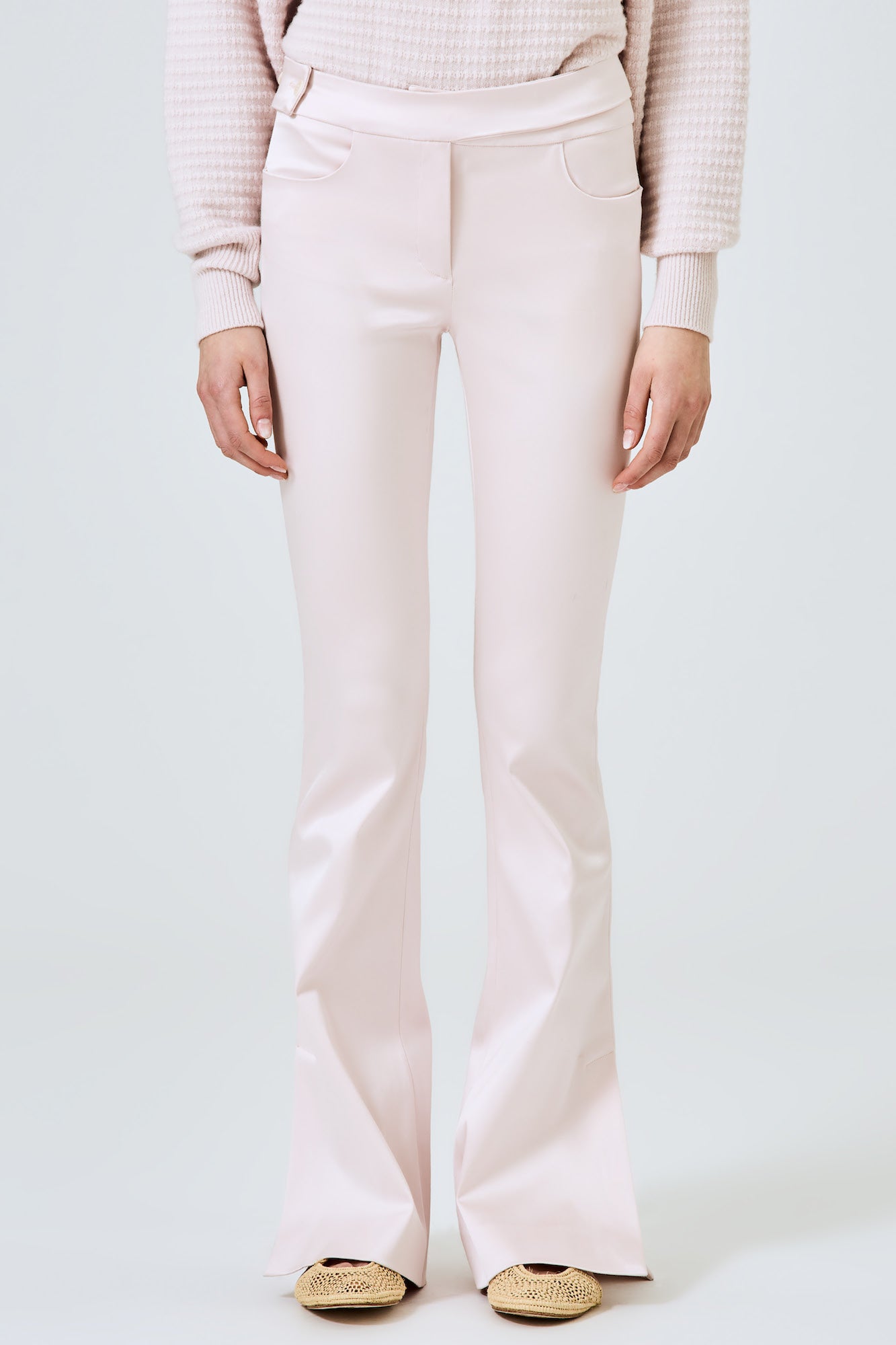Elena trousers in silk cotton stretch
