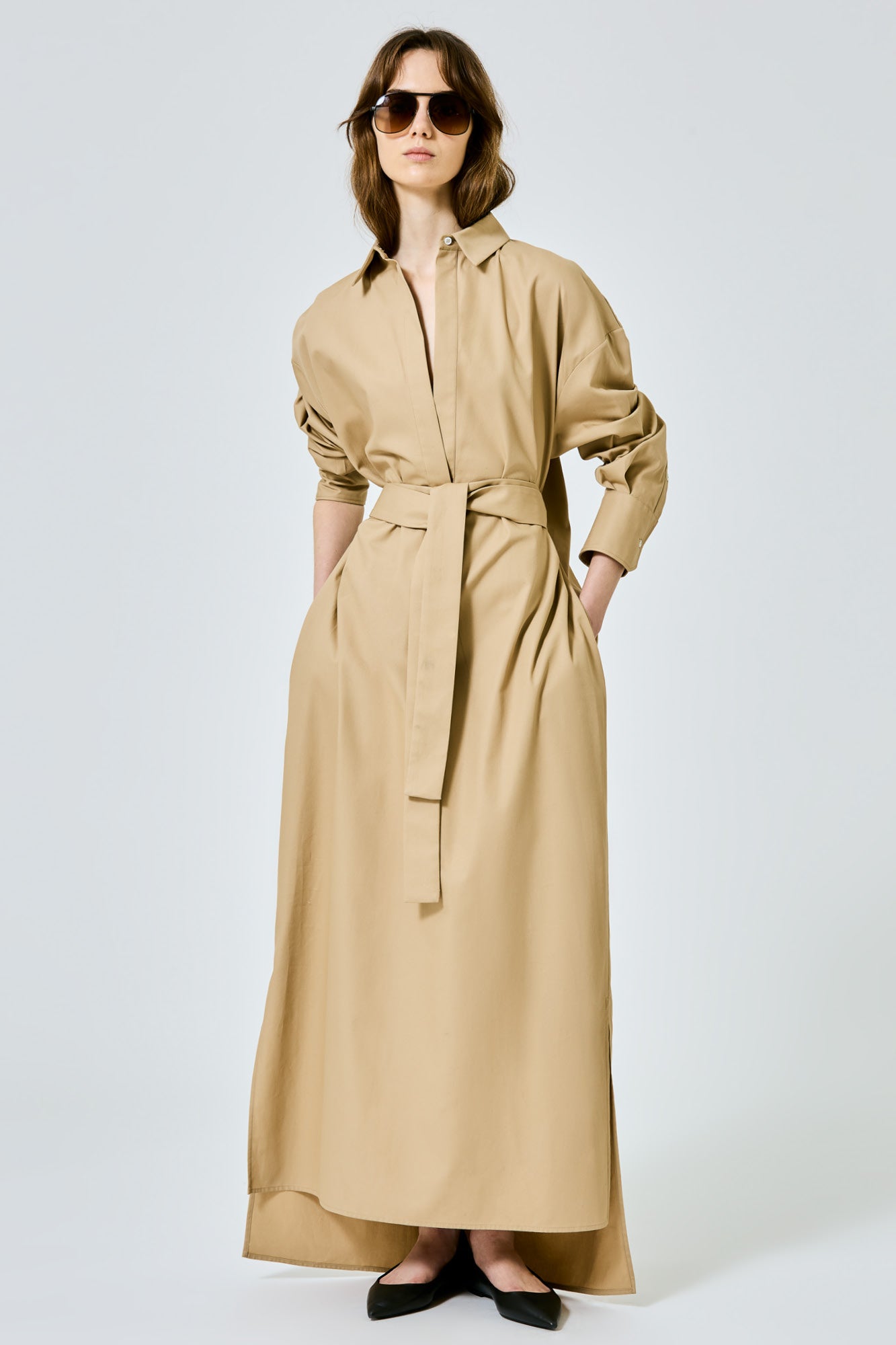 Francesca long dress in cotton silk