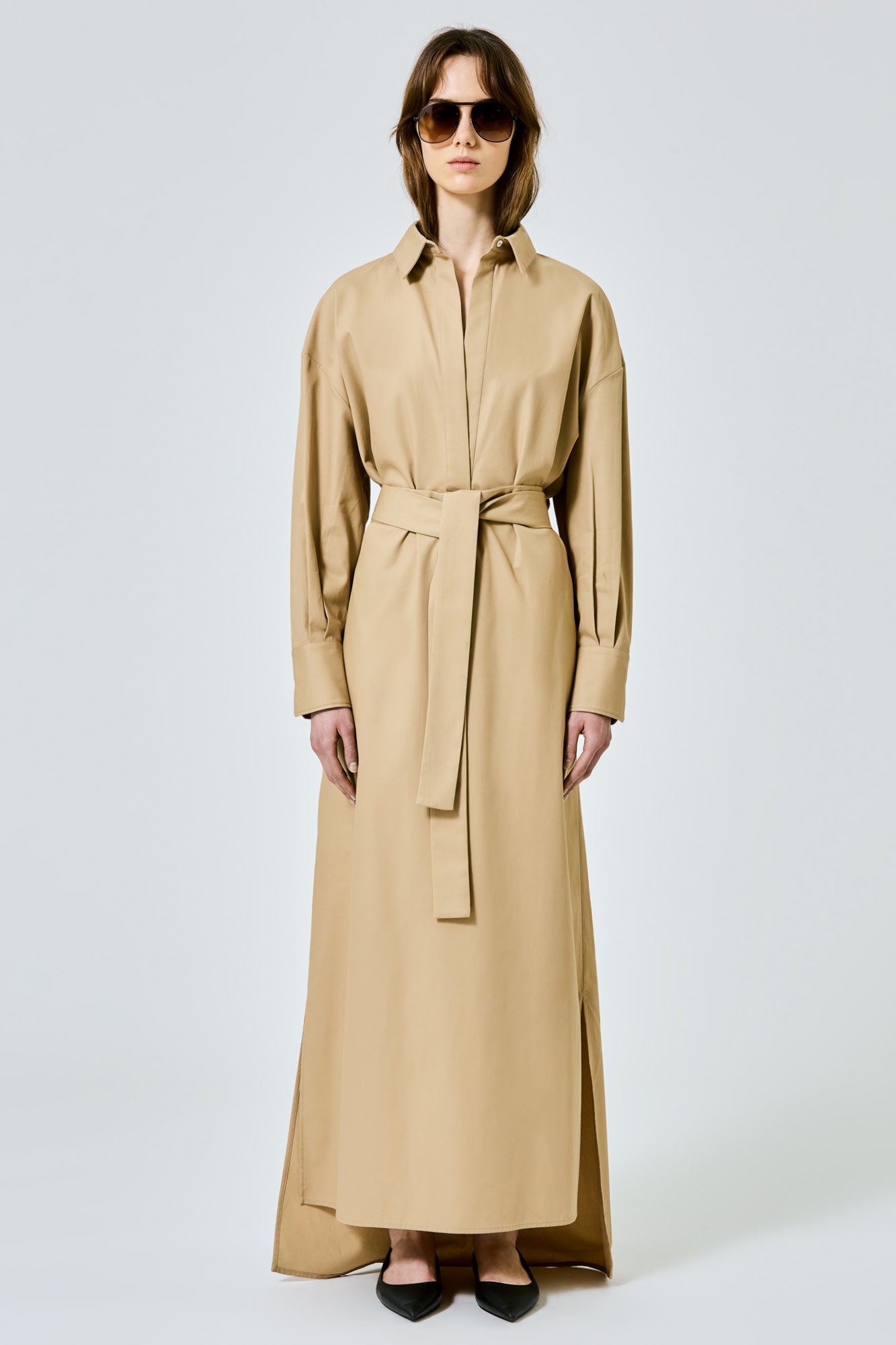 Francesca long dress in cotton silk