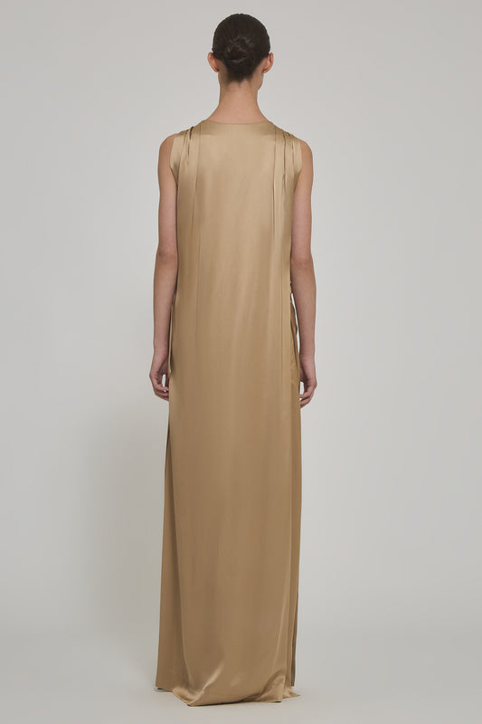 Abito Asia con cintura in cotone seta stretch