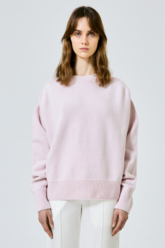 Round neck cashmere sweater