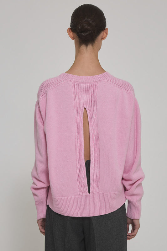 Round neck cashmere sweater