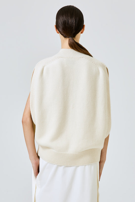 Cropped cashmere cardigan