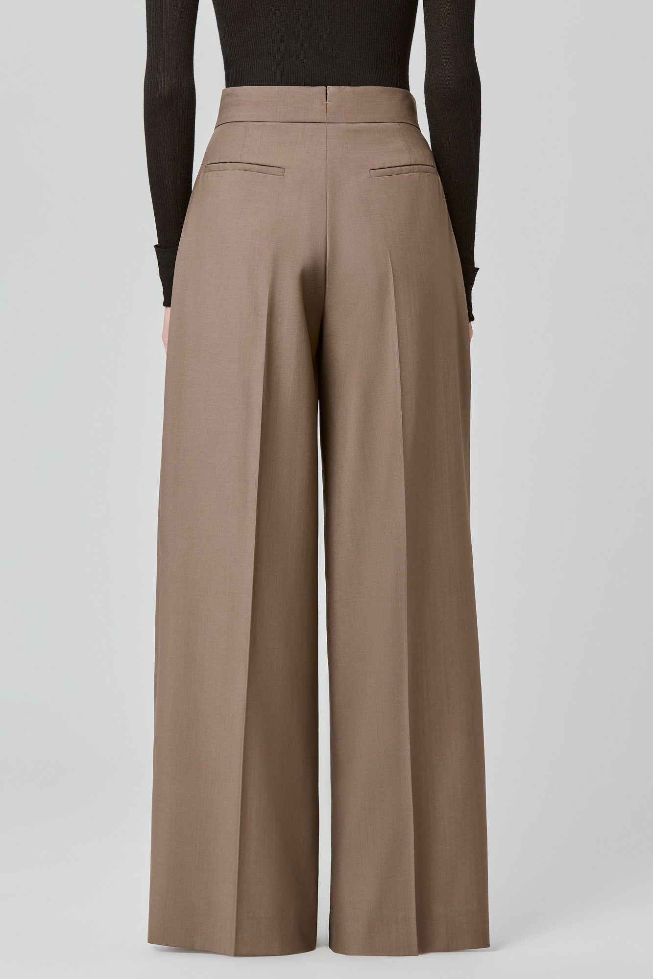 Bogart wool single pleat trousers