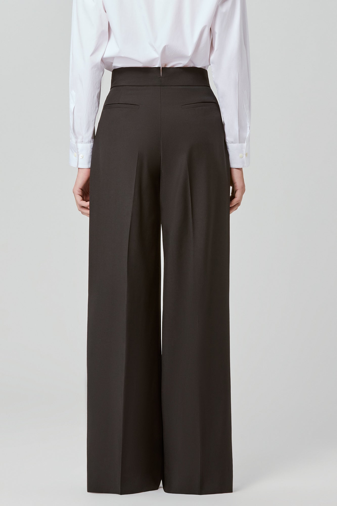 Bogart wool single pleat trousers