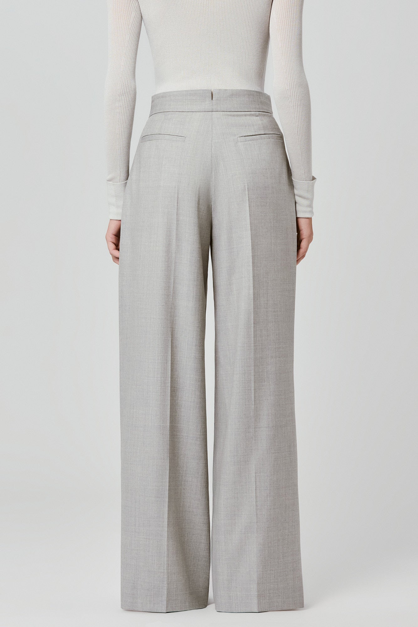 Bogart wool single pleat trousers