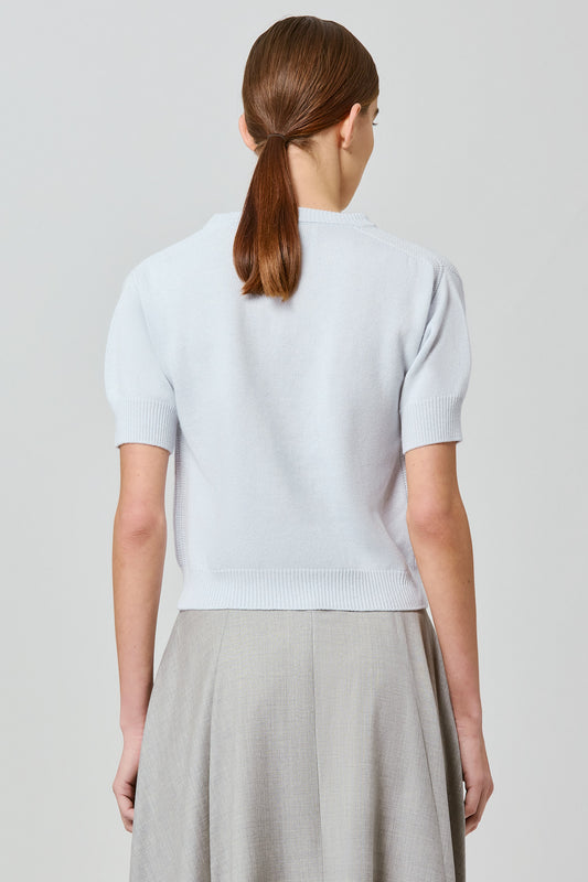 Short sleeves cashmere sweater