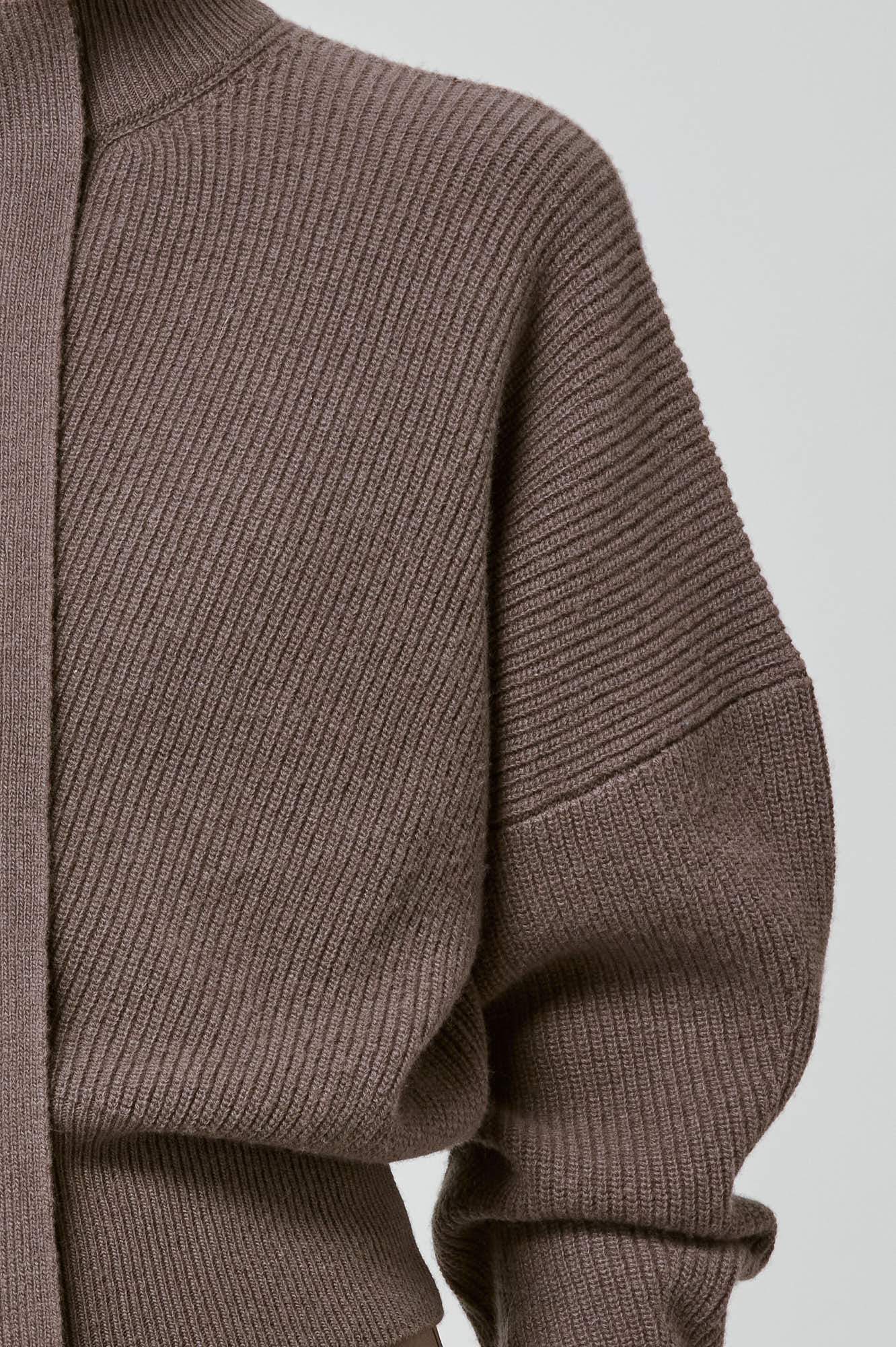 English ribbed cashmere blend cardigan