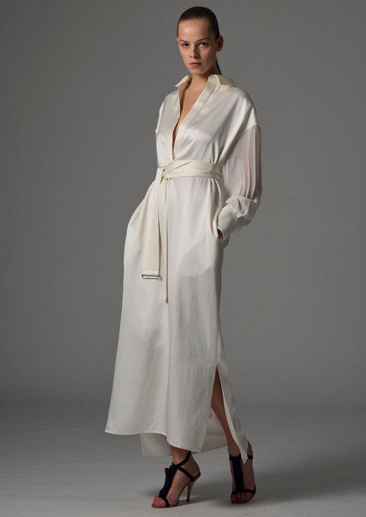 Abito doppio in raso Francesca