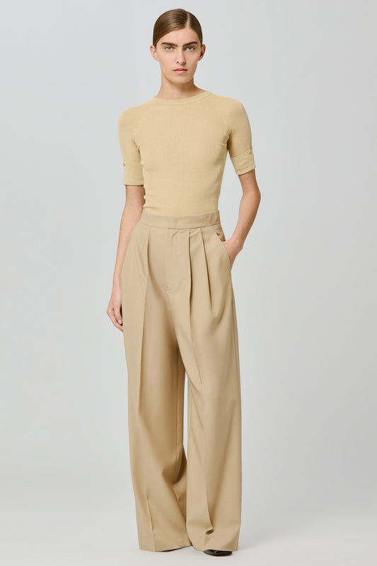 Lauren wool double pleat trousers