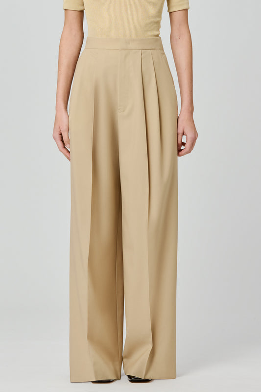 Lauren wool double pleat trousers