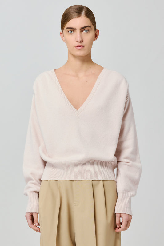 V neck cashmere sweater