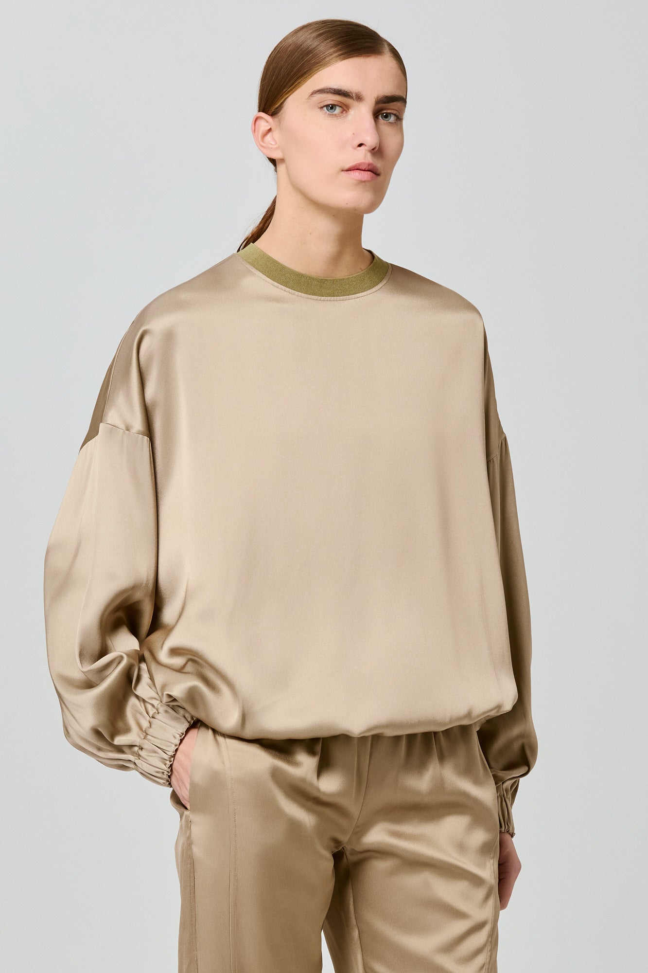 Sweatshirt Valentina in double satin