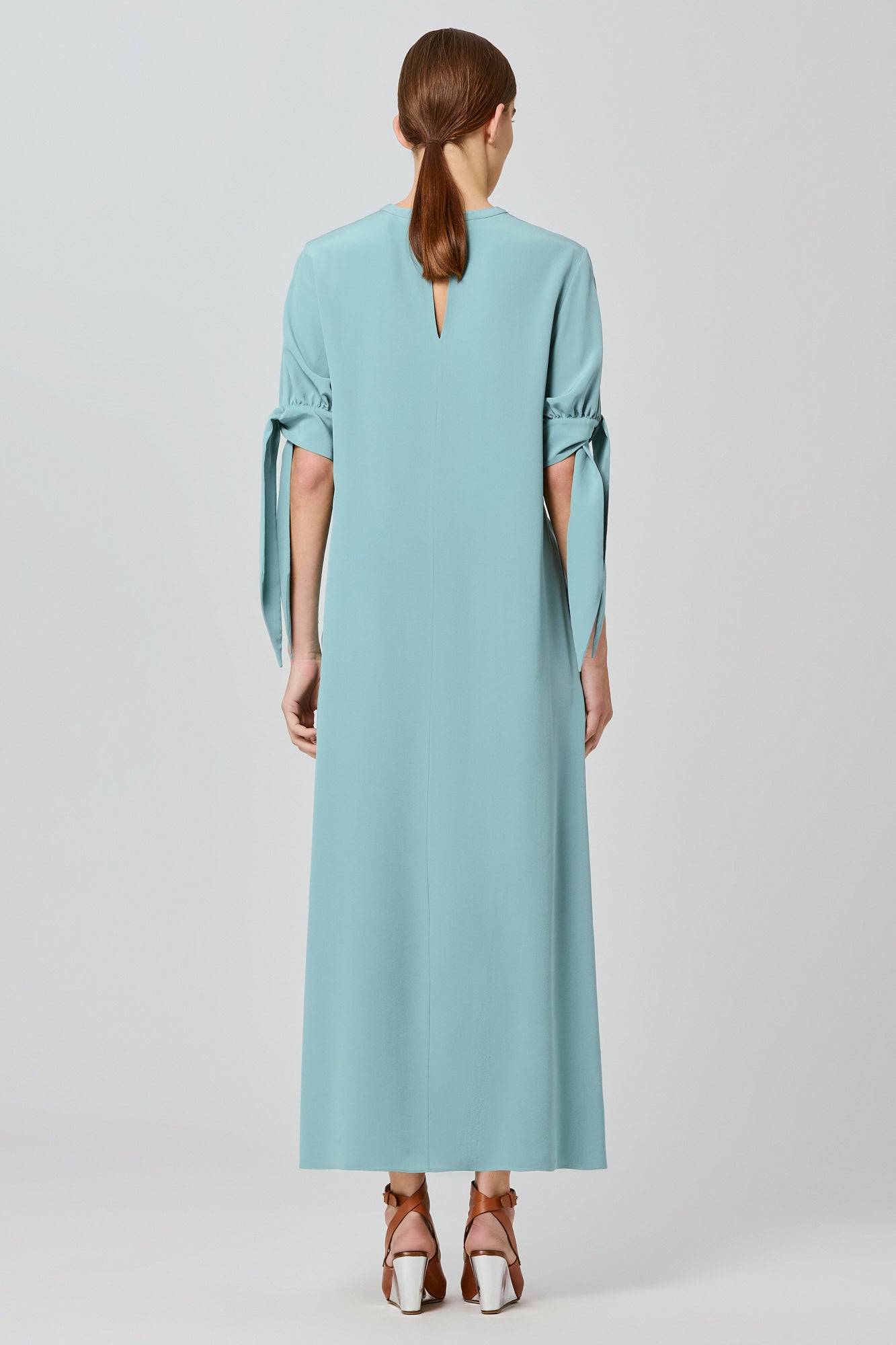 Adele crepe de chine long dress