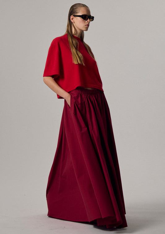 Cashmere cropped t-shirt