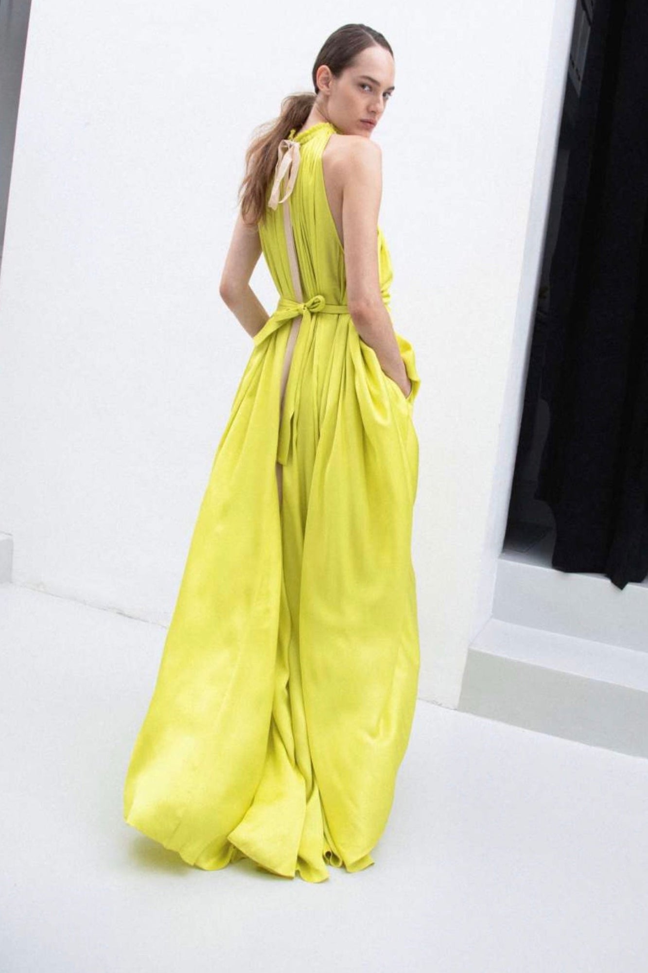Frida sleeveless viscose long dress