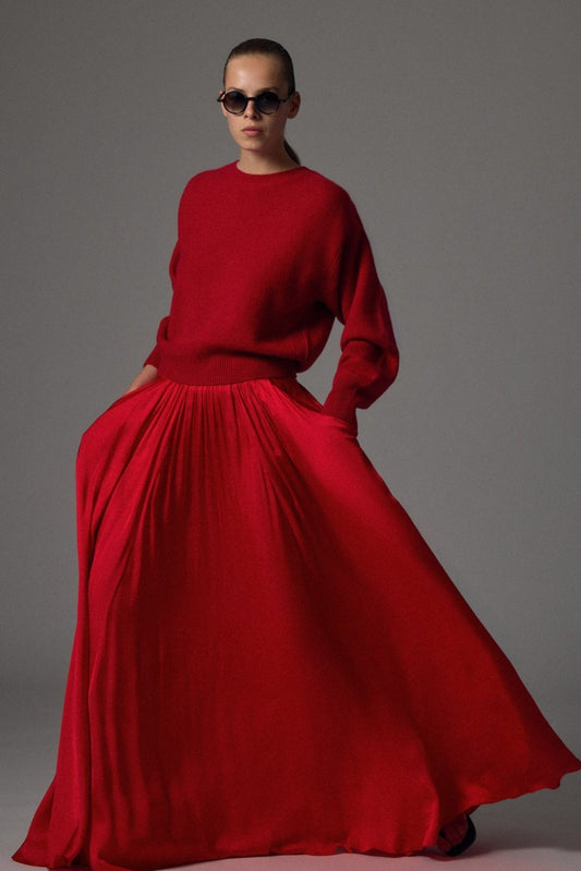 Maglione leggero in cashmere Lea con scollo rotondo