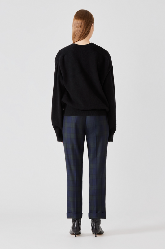 Angela trousers in tartan with cuff
