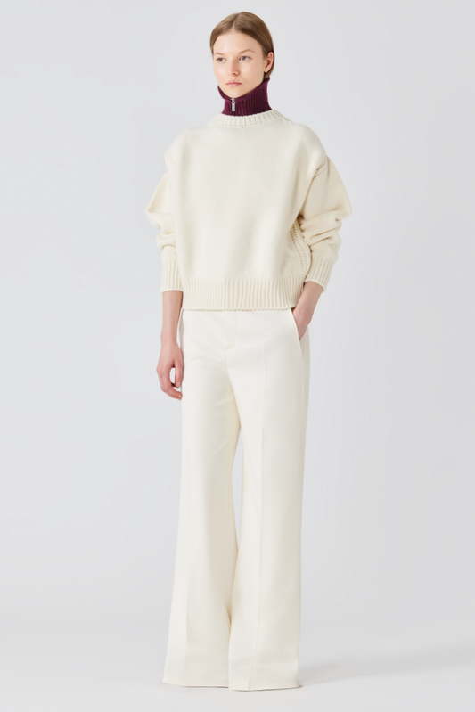 Giada round neck chunky cashmere sweater