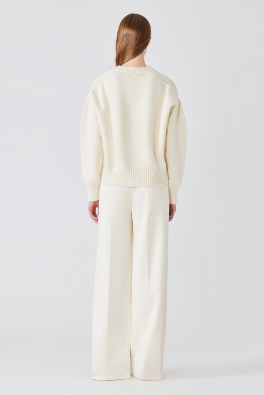Giada round neck chunky cashmere sweater