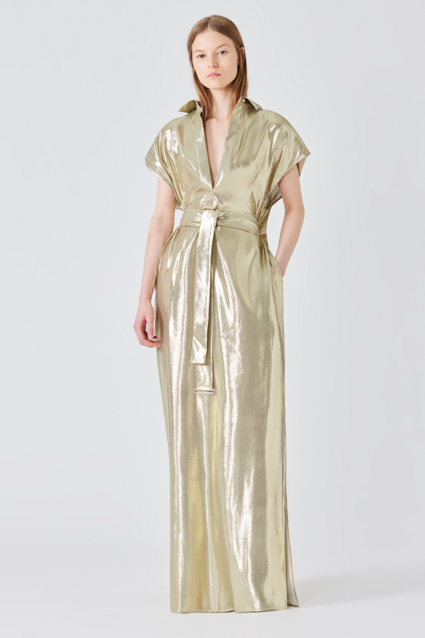 Francesca sleeveless dress in lurex