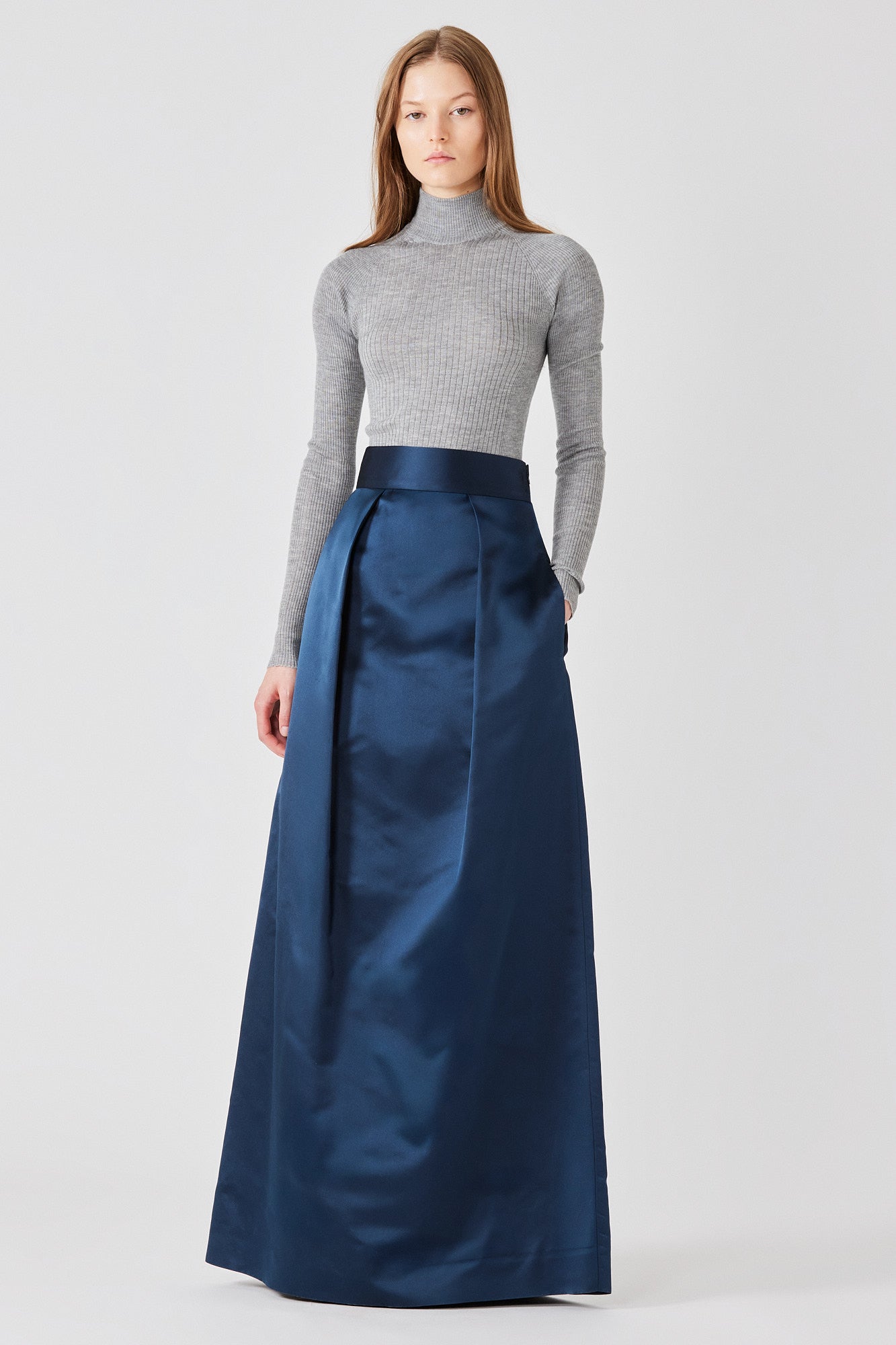 Ribbed cashmere silk lupetto sweater