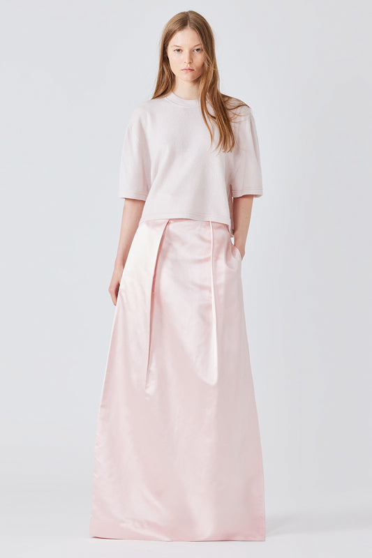 T-shirt corta in cashmere