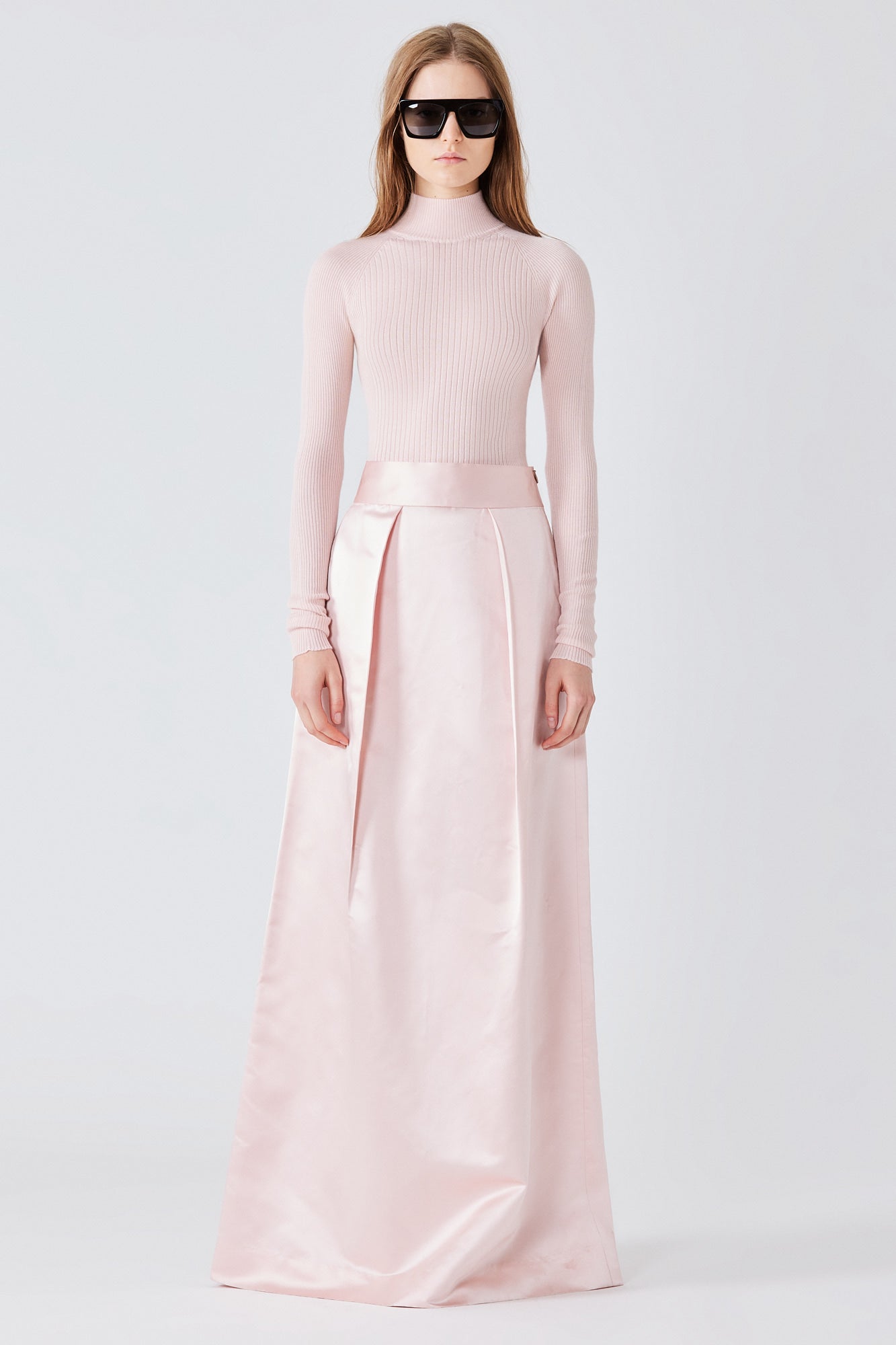 Ribbed cashmere silk lupetto sweater