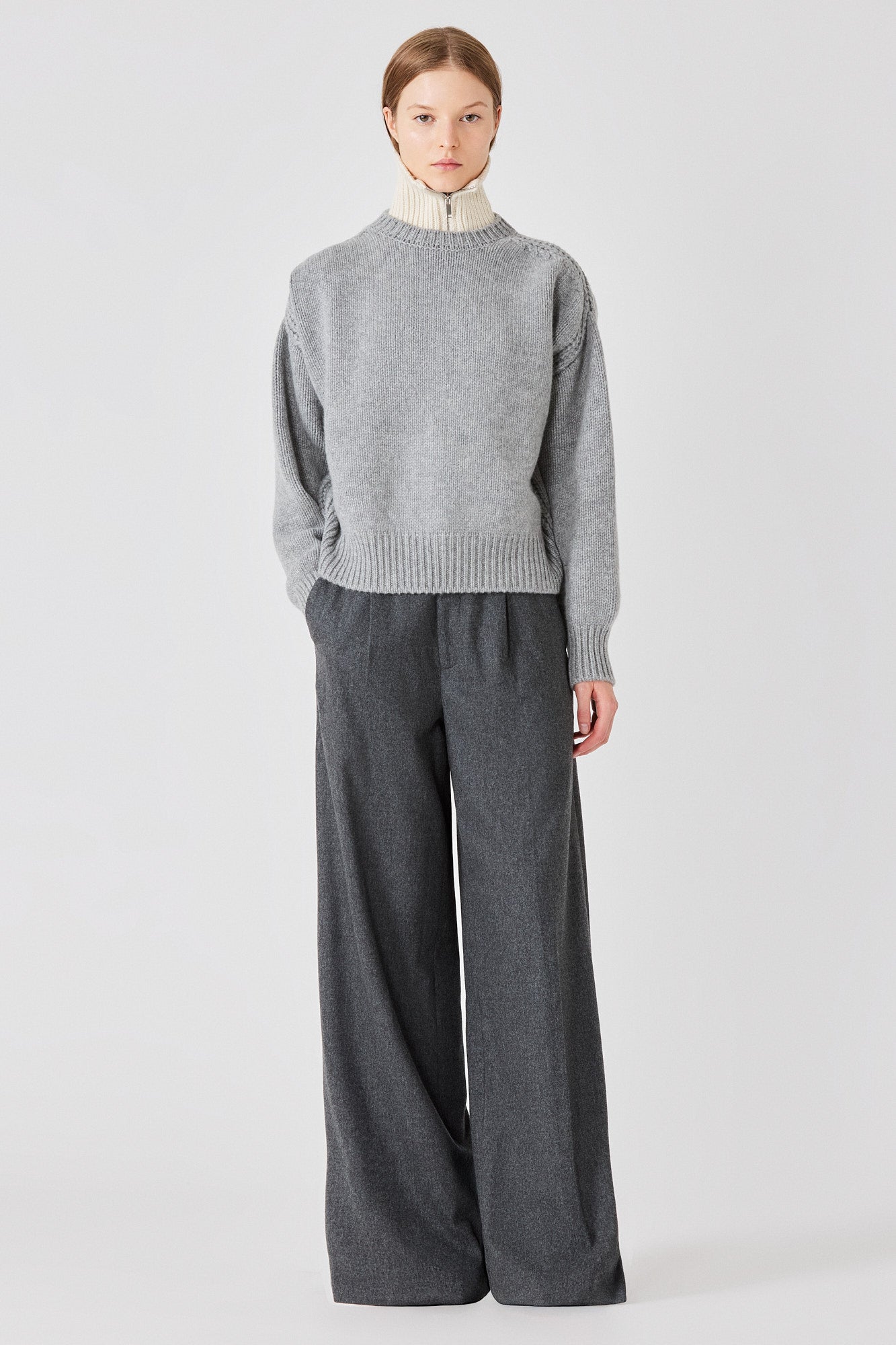 Giada round neck chunky cashmere sweater