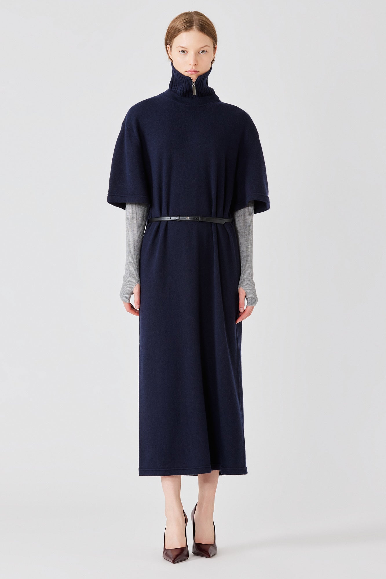 Long cashmere t-shirt dress