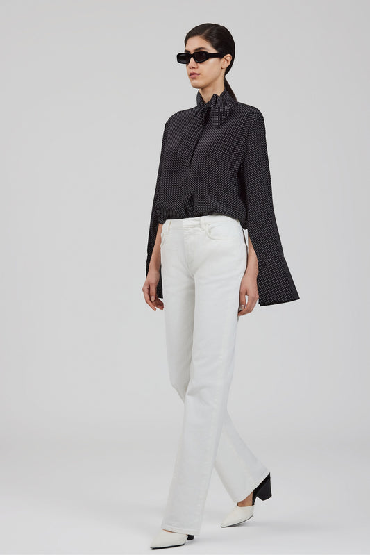 Pantaloni Bogart in lana con una pince