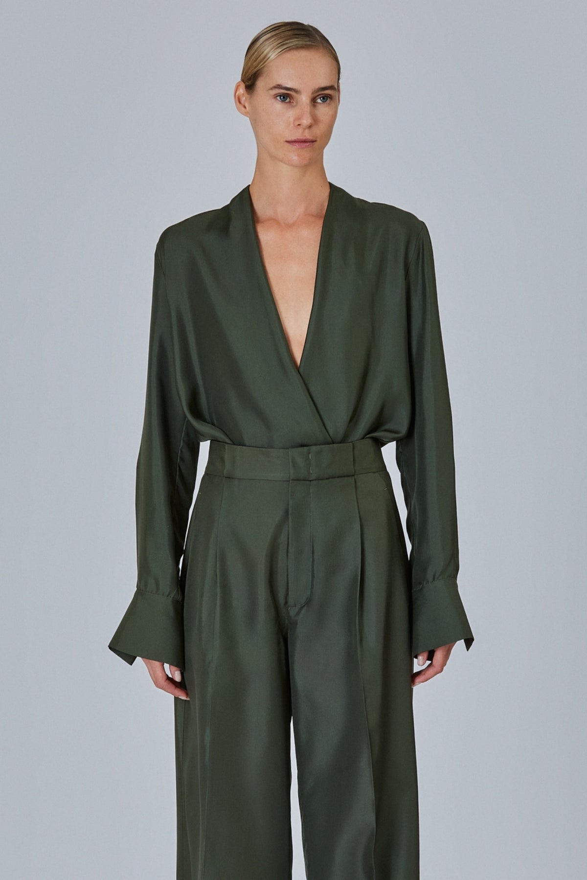 Criss Cross  Silk Twill Shirt