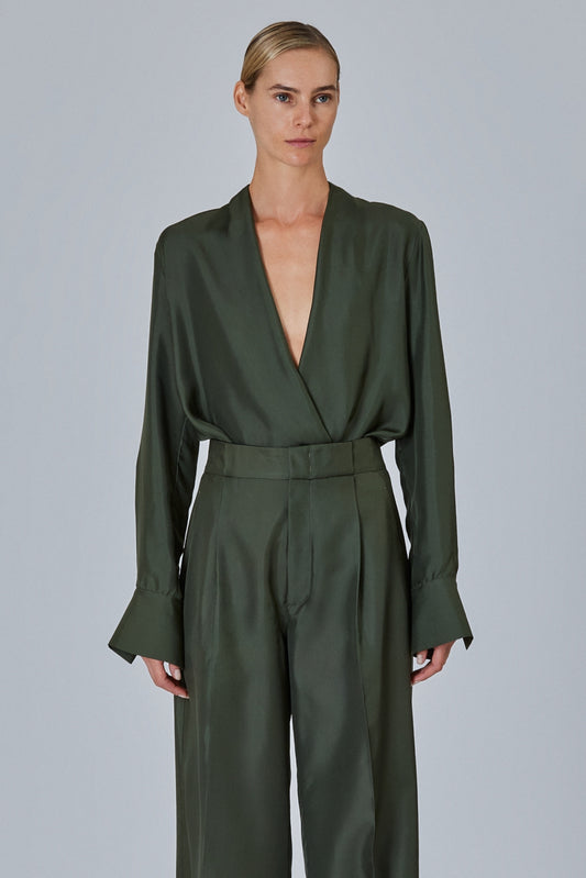 Criss Cross  Silk Twill Shirt