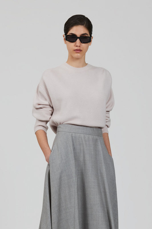 Maglione leggero in cashmere Lea con scollo rotondo