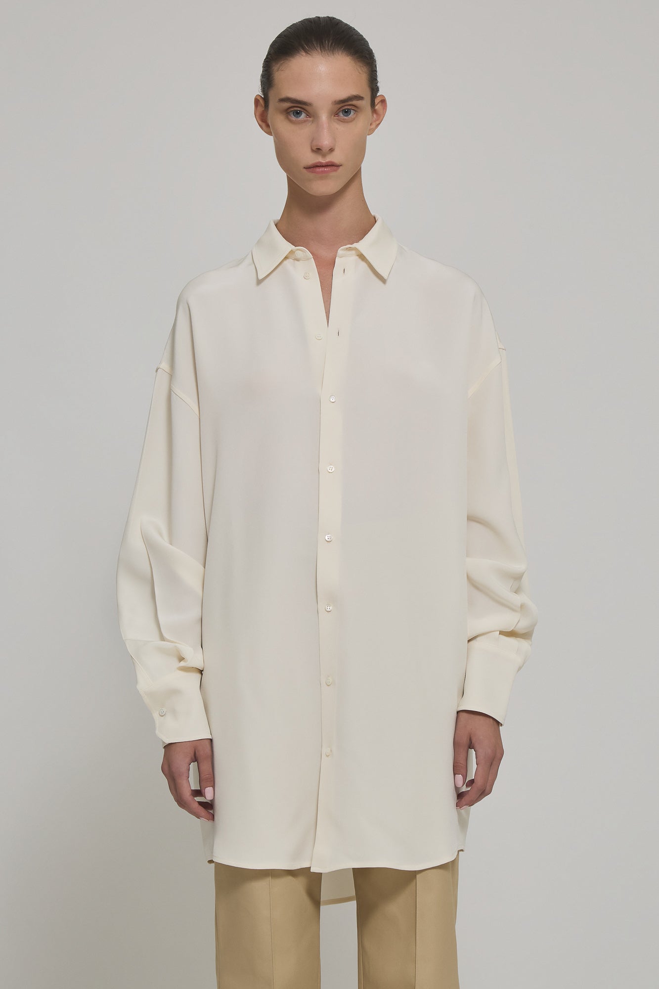 ROBERTA heavy silk oversized shirt