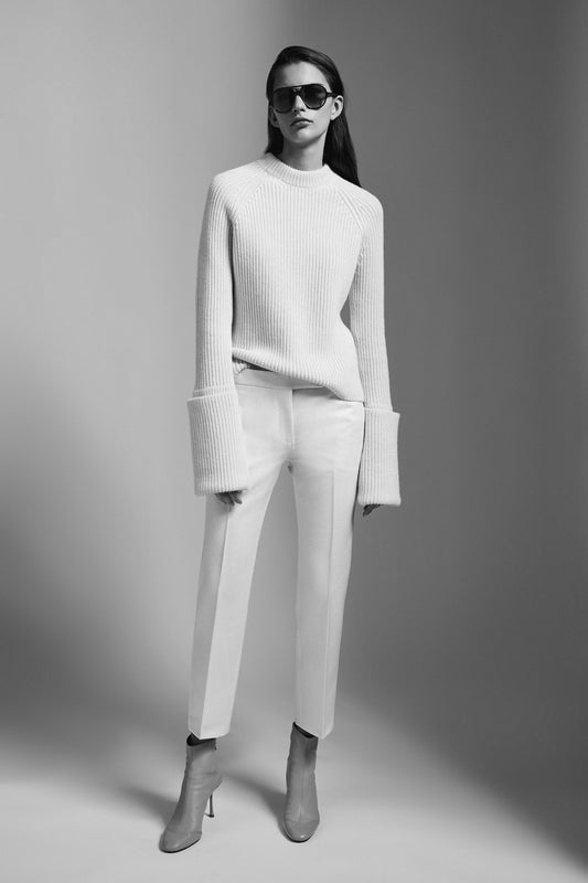 Angela cigarette trousers in silk wool