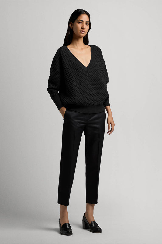 Angela cigarette trousers in silk wool