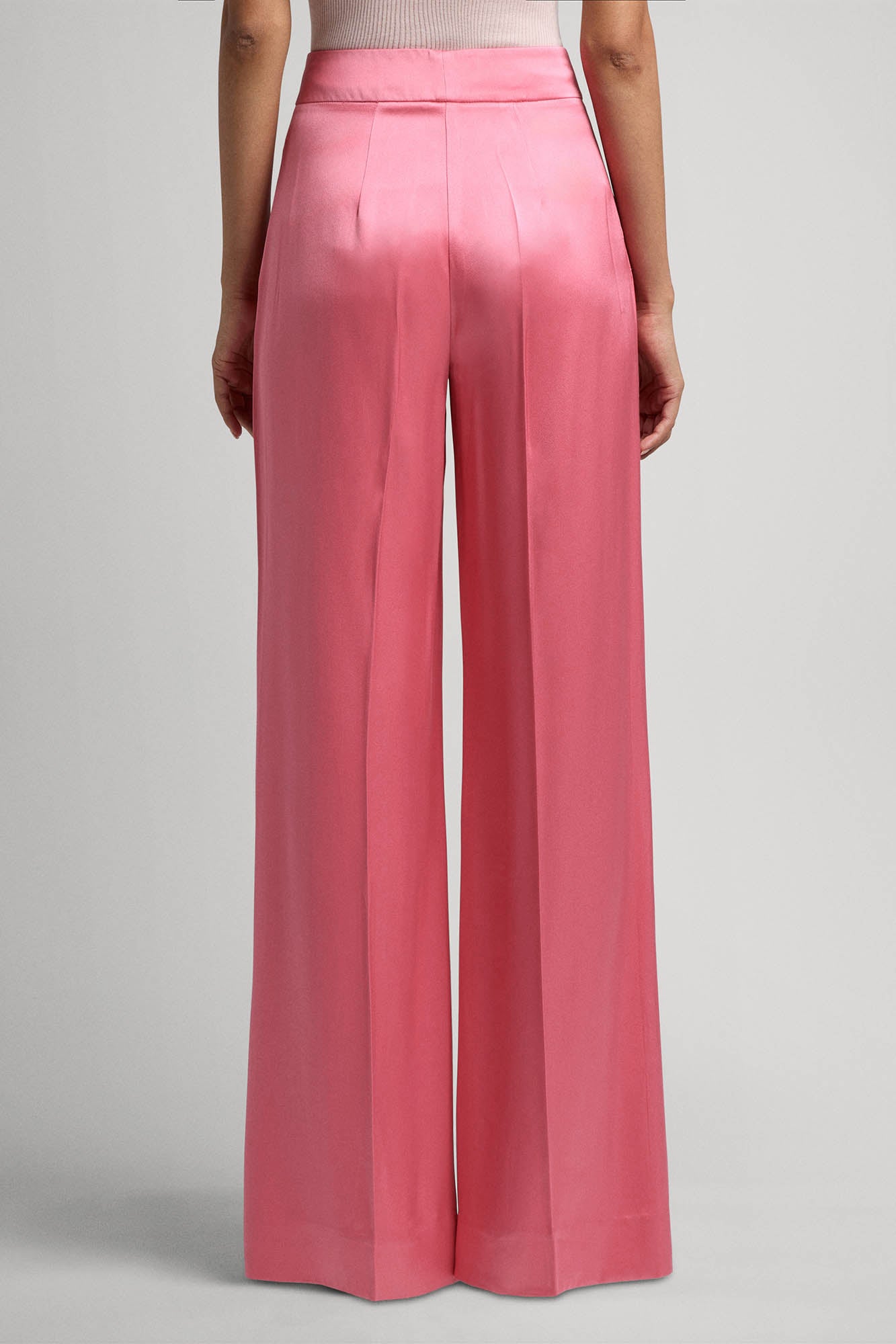 Andrea straight trousers in double satin