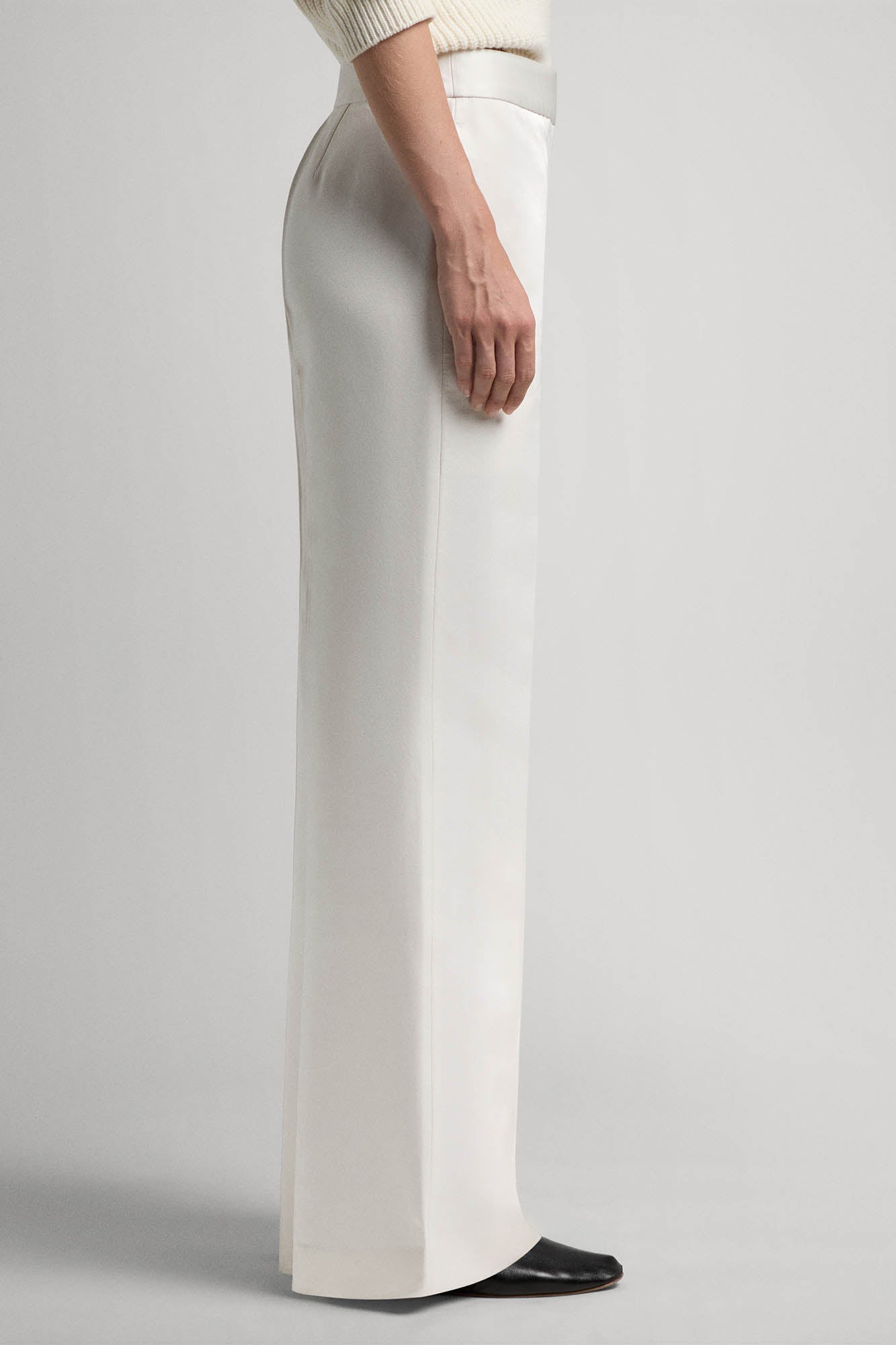 Andrea straight trousers in silk wool