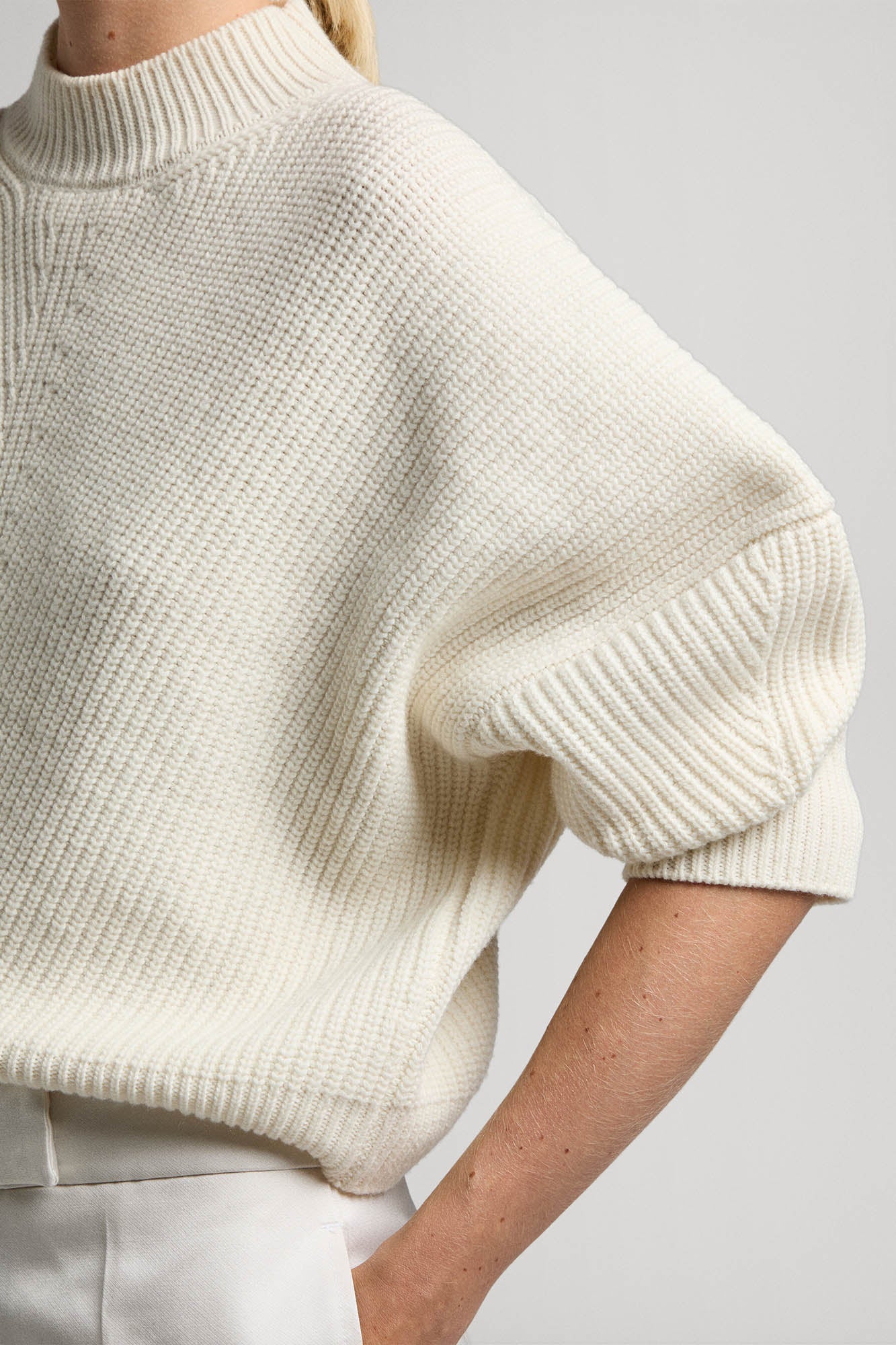 Three quarter sleeve sweater