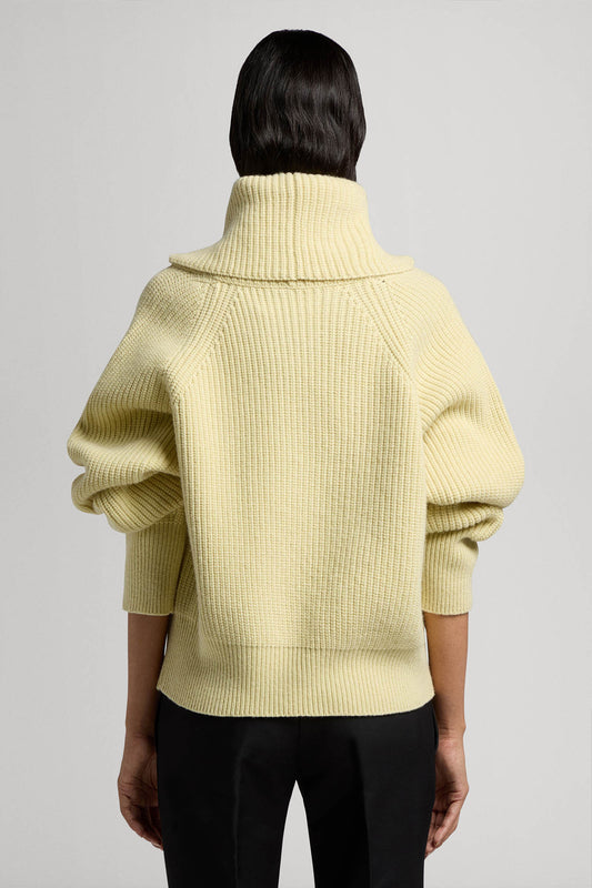 High neck cashmere blend sweater