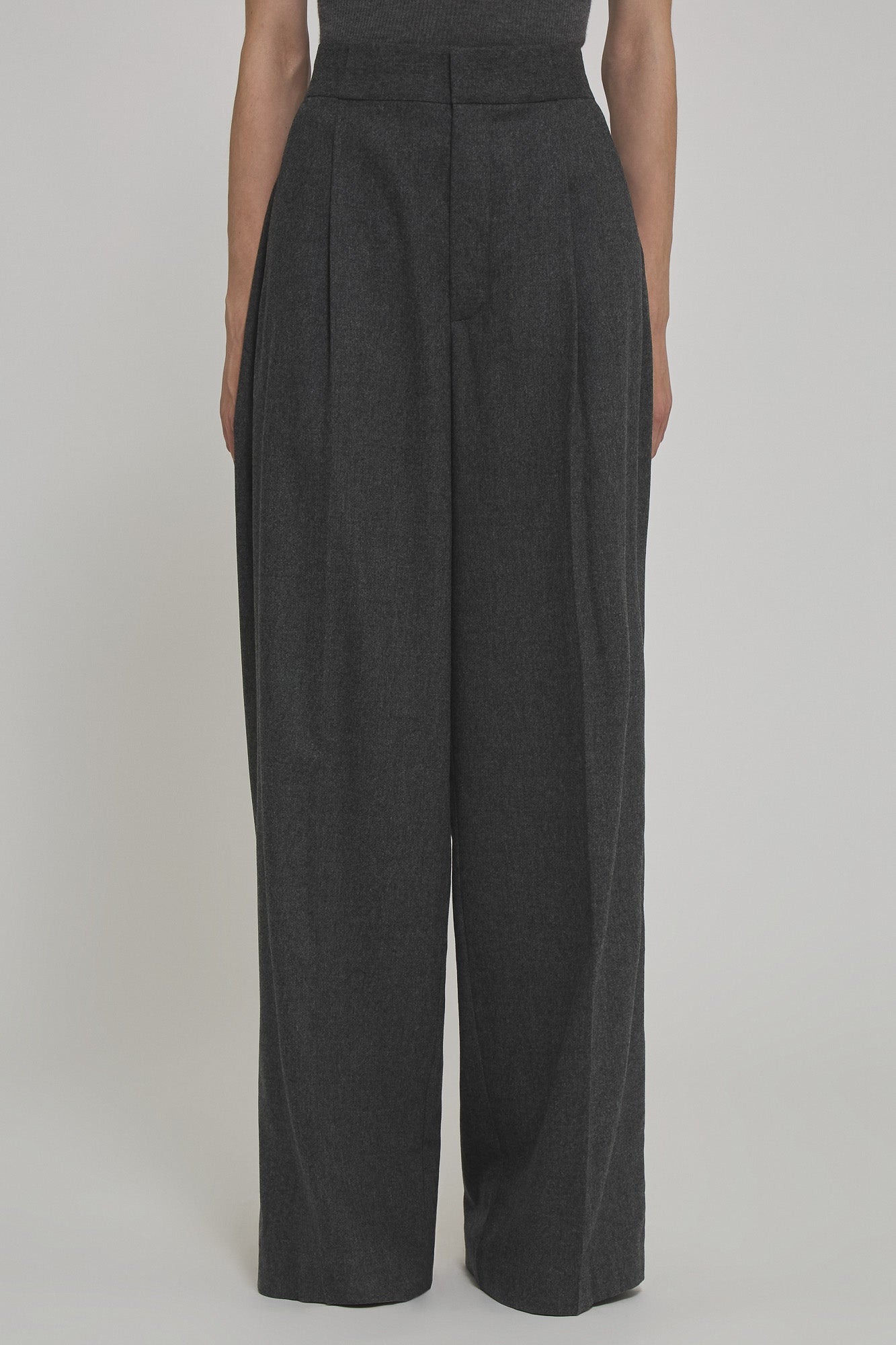 Bogart flannel straight trousers