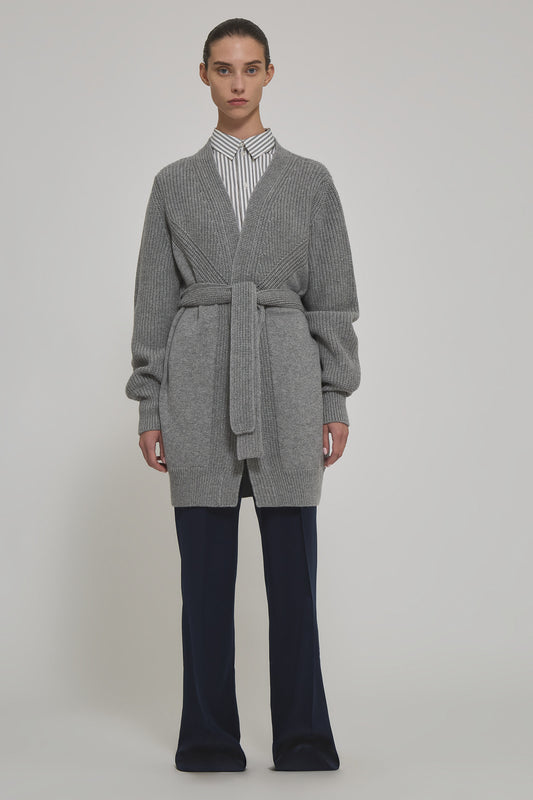 Armor cashmere cardigan with belt